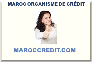 MAROC ORGANISME DE CRÉDIT